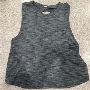 Lululemon Athletica Gray Muscle Tee Crop Top
